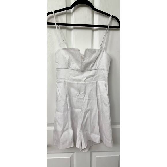 Susana Monaco linen cotton blend small romper $195 retail NWT with pockets - Picture 6 of 9
